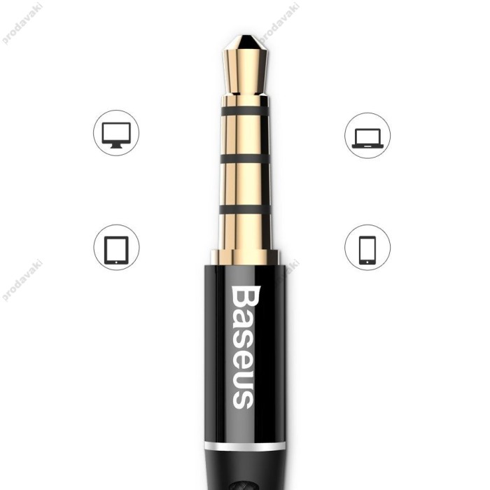 Дротові навушники BASEUS H06 Enock lateral in-ear with mic Black NGH06-01