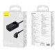 Мережевий зарядний пристрій Baseus GaN3 Pro 65W (2xUSB, 2xType-C+ розетка) + кабель USB-C 100W black (PSZM000901)