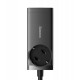 Мережевий зарядний пристрій Baseus GaN3 Pro 65W (2xUSB, 2xType-C+ розетка) + кабель USB-C 100W black (PSZM000901)