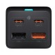 Мережевий зарядний пристрій Baseus GaN3 Pro 65W (2xUSB, 2xType-C+ розетка) + кабель USB-C 100W black (PSZM000901)
