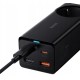 Мережевий зарядний пристрій Baseus GaN3 Pro 65W (2xUSB, 2xType-C+ розетка) + кабель USB-C 100W black (PSZM000901)