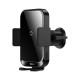 Автомобільний тримач із бездротовою зарядкою Baseus Halo car holder with 15W inductive charger Black SUDD000001