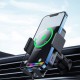 Автомобільний тримач із бездротовою зарядкою Baseus Halo car holder with 15W inductive charger Black SUDD000001