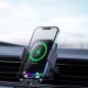 Автомобільний тримач із бездротовою зарядкою Baseus Halo car holder with 15W inductive charger Black SUDD000001