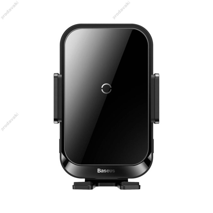 Автомобільний тримач із бездротовою зарядкою Baseus Halo car holder with 15W inductive charger Black SUDD000001