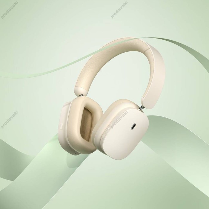 Бездротові Bluetooth навушники Baseus Bowie H1 Noise-Cancelling Wireless Headphones White (NGTW230002)