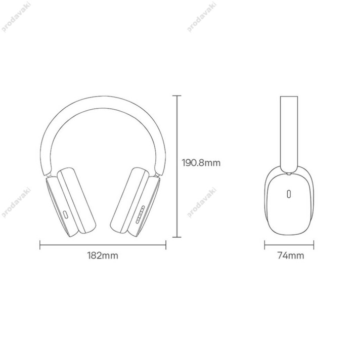 Бездротові Bluetooth навушники Baseus Bowie H1 Noise-Cancelling Wireless Headphones White (NGTW230002)