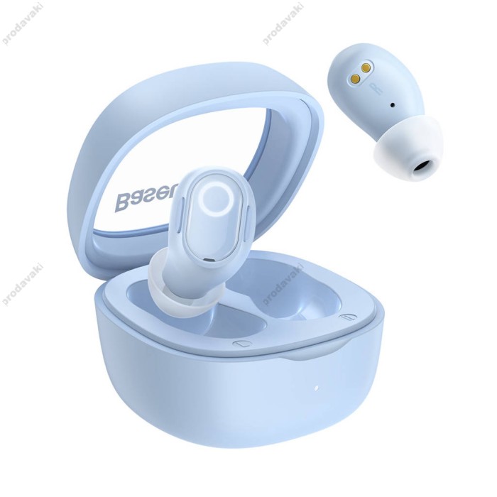 Бездротові Bluetooth навушники Baseus Bowie WM02 True Wireless Earphones BT 5.3 Blue NGTW180003