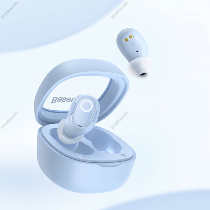 Бездротові Bluetooth навушники Baseus Bowie WM02 True Wireless Earphones BT 5.3 Blue NGTW180003
