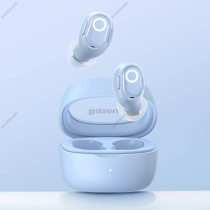 Бездротові Bluetooth навушники Baseus Bowie WM02 True Wireless Earphones BT 5.3 Blue NGTW180003