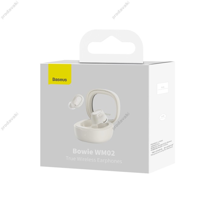 Бездротові Bluetooth навушники Baseus Bowie WM02 True Wireless Earphones BT 5.3 Creamy-white NGTW180002
