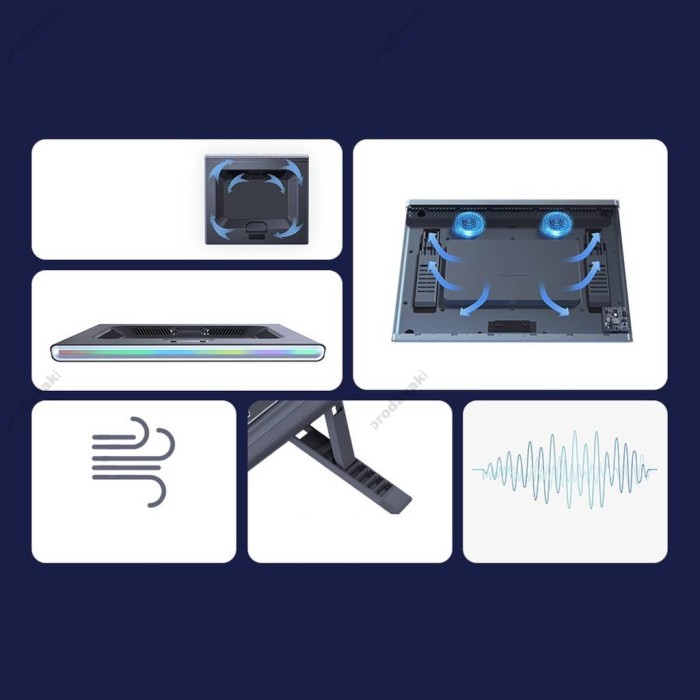 Підставка для ноутбука та MacBook Baseus ThermoCool Heat-Dissipating Laptop Stand (Turbo Fan Version) Gray (LUWK000013)