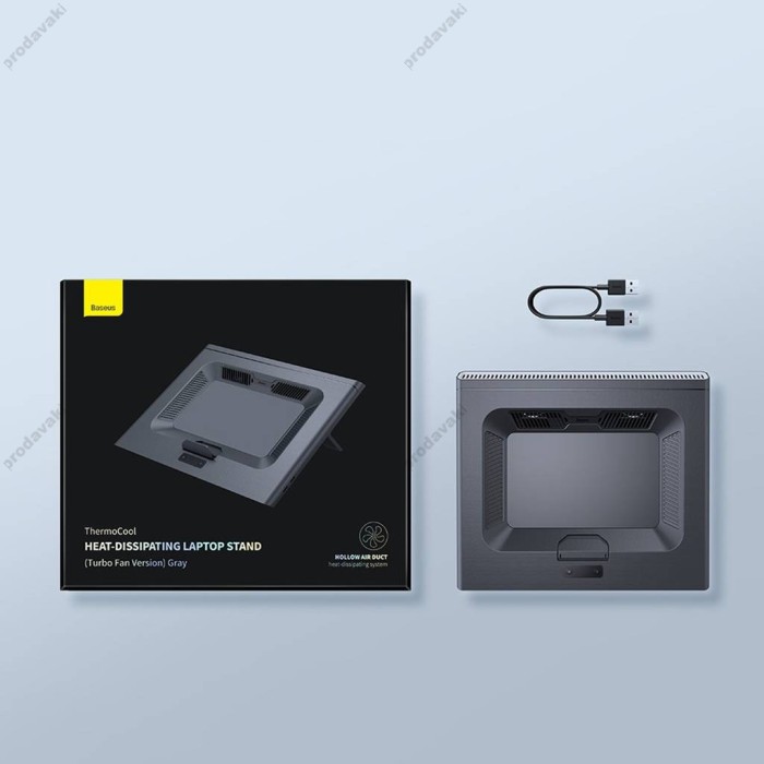 Підставка для ноутбука та MacBook Baseus ThermoCool Heat-Dissipating Laptop Stand (Turbo Fan Version) Gray (LUWK000013)