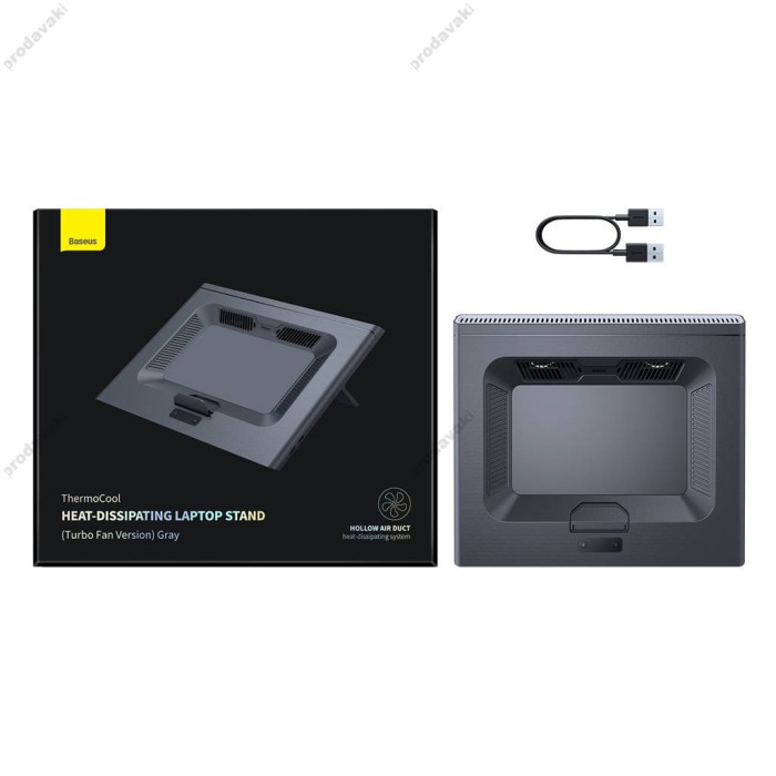 Підставка для ноутбука та MacBook Baseus ThermoCool Heat-Dissipating Laptop Stand (Turbo Fan Version) Gray (LUWK000013)