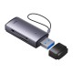 Кардрідер Baseus Lite Series USB-A to SD/TF Card Reader Grey WKQX060013