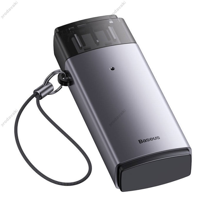 Кардрідер Baseus Lite Series USB-A to SD/TF Card Reader Grey WKQX060013