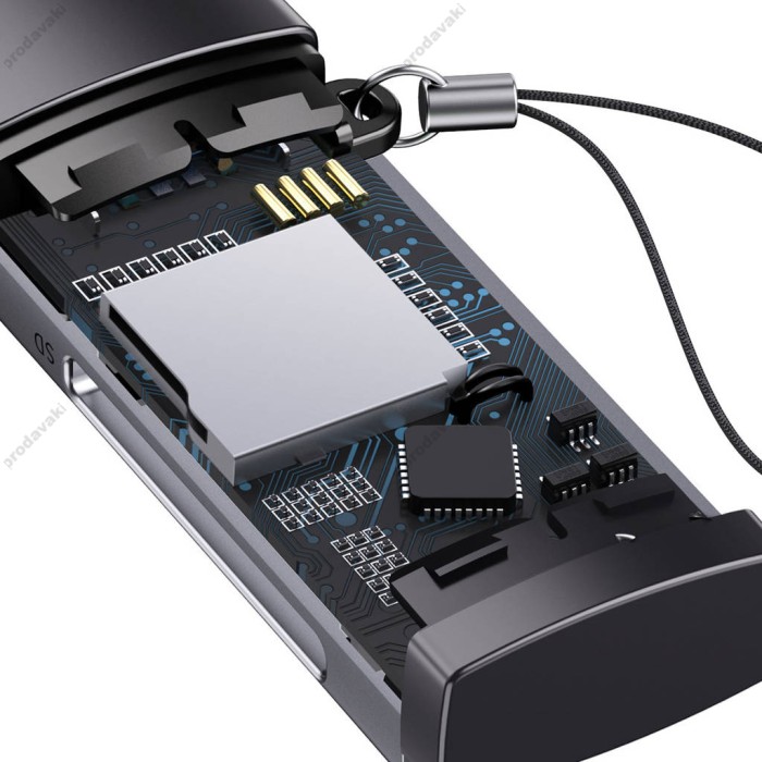 Кардрідер Baseus Lite Series USB-A to SD/TF Card Reader Grey WKQX060013