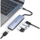 USB-Хаб Wiwu 541BC Alpha 5в1 Type-C to 3xUSB 3.0+USB 2.0+PD Grey