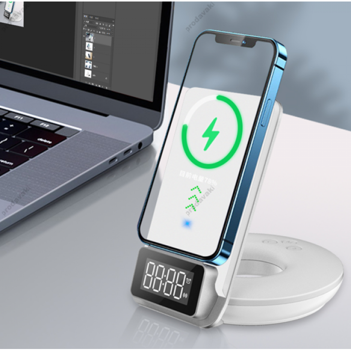 Бездротовий зарядний пристрій Wiwu M11 4in1 Wireless Charger white