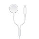 Кабель з бездротовою зарядкою Type-C Wiwu 2 in 1 For Watch M10 1.5m white