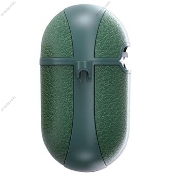 Чохол для AirPods 3 Wiwu Calfskin Genuine Leather green