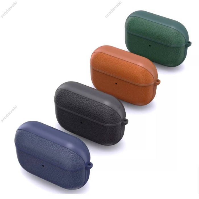 Чохол для AirPods 3 Wiwu Calfskin Genuine Leather green