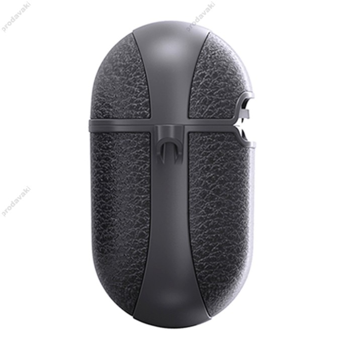 Чохол для AirPods Pro Wiwu Calfskin Genuine Leather black