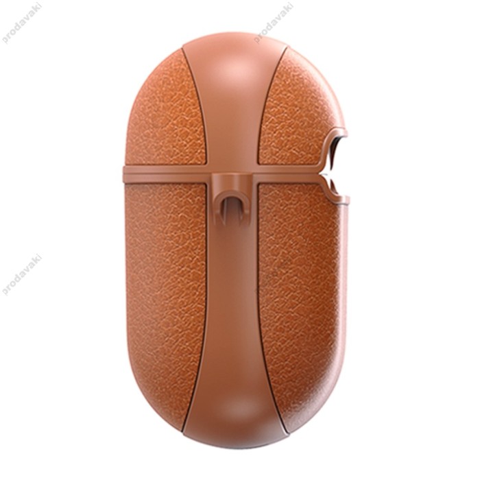 Чохол для AirPods 3 Wiwu Calfskin Genuine Leather Brown