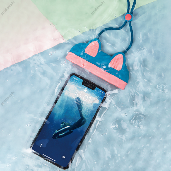 Чохол водонепроникний Wiwu Kitty до 7.0" blue