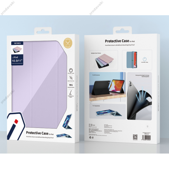 Чохол для планшета Wiwu Protective Case для iPad 10.9 (10 generation) 2022 light purple