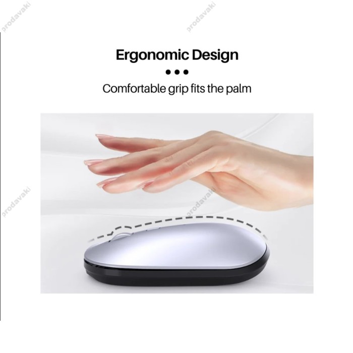 Комп'ютерна мишка WiWU Dual Model Premium Wireless Mouse with Bluetooth and 2.4G Wireless Mouse WM104 Silver