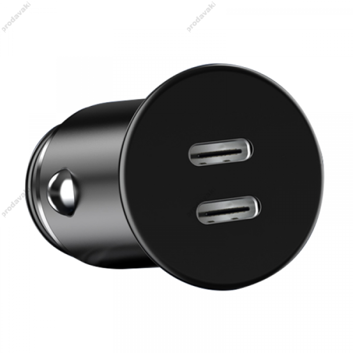Автомобільний зарядний пристрій Wiwu PC400 Type-C Dual 40W Black