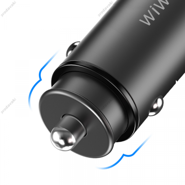 Автомобільний зарядний пристрій Wiwu PC400 Type-C Dual 40W Black