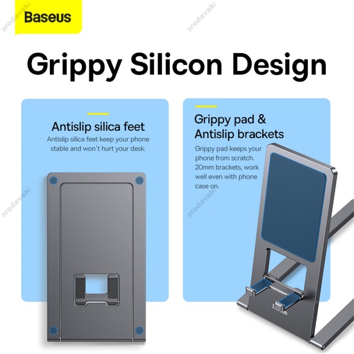 Підставка Baseus Foldable Metal Desktop Holder для телефонів та планшетів Gray (LUKP000013)