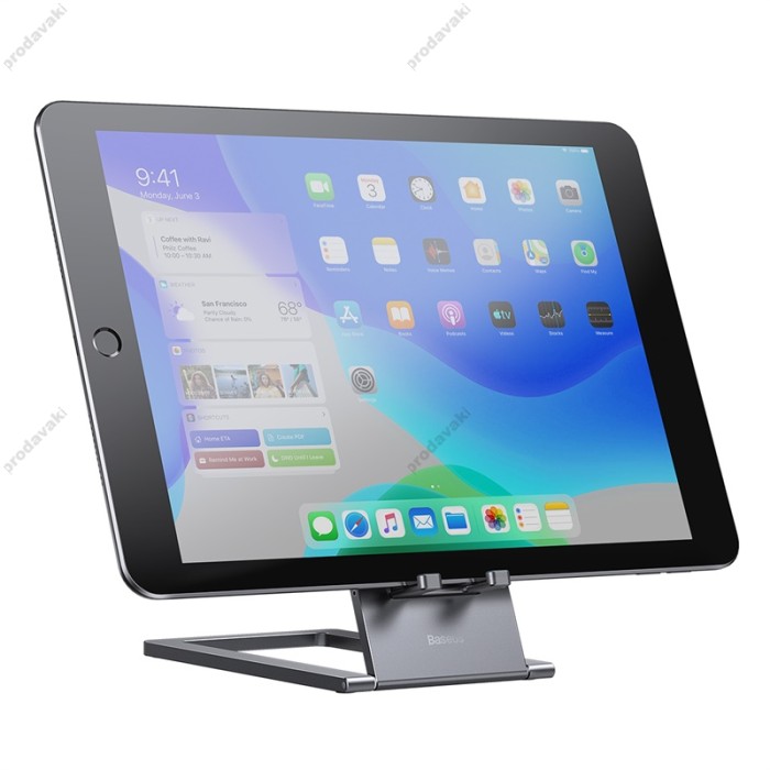 Підставка Baseus Foldable Metal Desktop Holder для телефонів та планшетів Gray (LUKP000013)