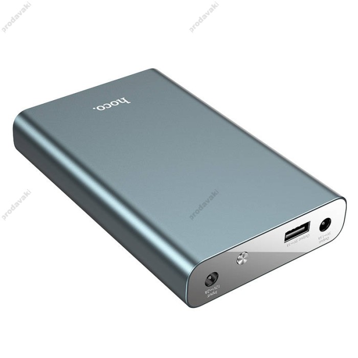 Повербанк портативний акумулятор Power bank Hoco J97 UPS multi-function 5V+12V 10000 mAh Grey