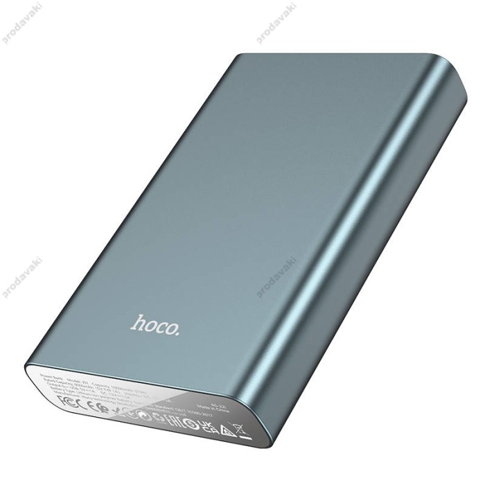 Повербанк портативний акумулятор Power bank Hoco J97 UPS multi-function 5V+12V 10000 mAh Grey
