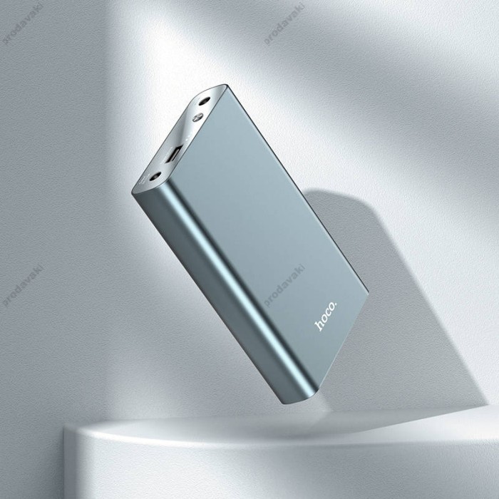 Повербанк портативний акумулятор Power bank Hoco J97 UPS multi-function 5V+12V 10000 mAh Grey