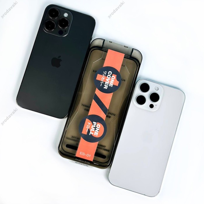 Захисне скло Remax ES-01 з аплікатором для iPhone 17 Air чорне