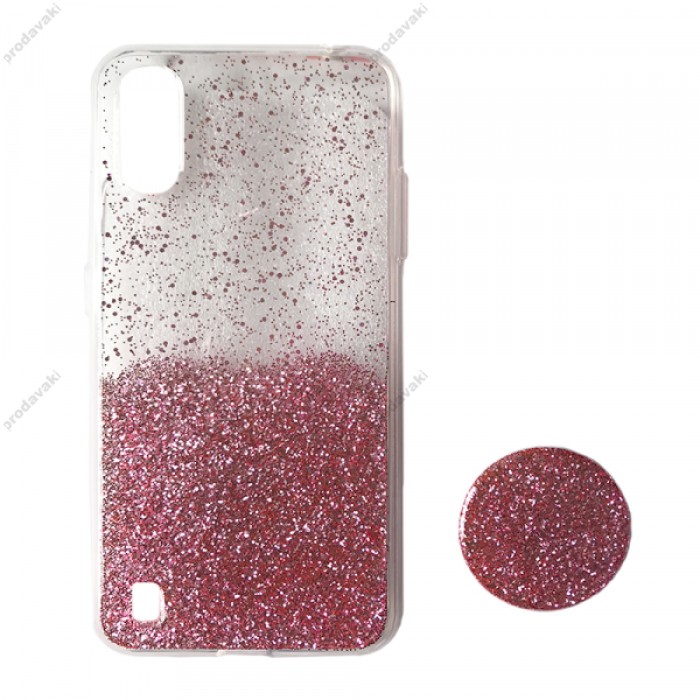 Силікон Fashion popsoket Samsung A01 (A015) light pink