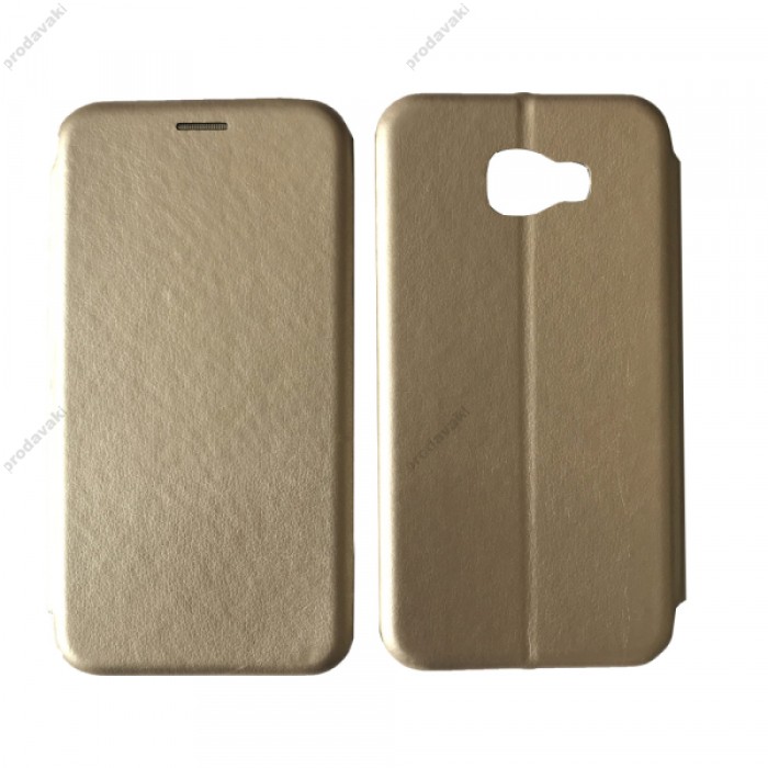 Чохол книжка Level для Samsung A7 2017 (A720) Gold