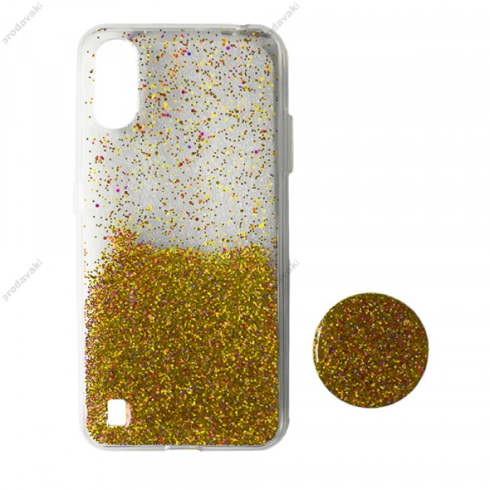 Силікон Fashion popsoket для Samsung A01 (A015) gold