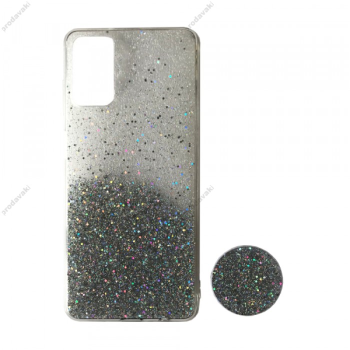 Силікон Fashion popsoket для Samsung A02S (A025) silver