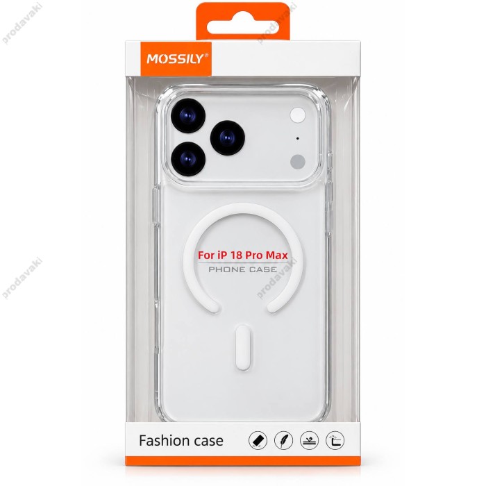 Чохол для iPhone 18 Pro Max Mossily Pure з MagSafe Transparent