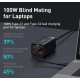 Мережевий зарядний пристрій Baseus GaN3 Pro Desktop Fast Charger 2U+2C 100W EU Black (CCGP000101)