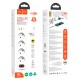 Подовжувач мережі фільтр HOCO NS1 Aura 4-bit extension 4Plug/1PD20W/2USB/QC3.0/4000W/3A/1,8m White