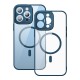 Чохол Baseus Frame Series Magnetic Case+ Скло прозоре 0.22mm для Apple iPhone 14 Pro (ARJT020103) Blue