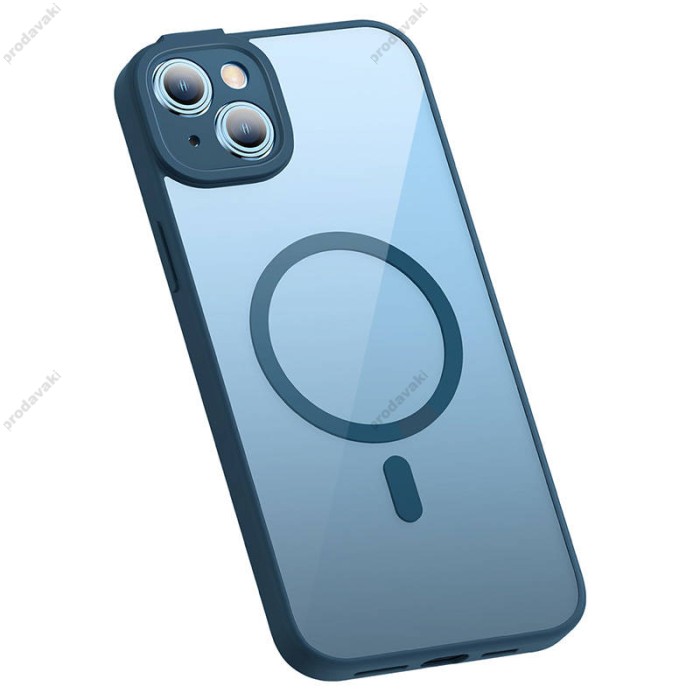 Чохол Baseus Frame Series Magnetic Case+ Скло прозоре 0.22mm для Apple iPhone 14 (ARJT020003) Blue