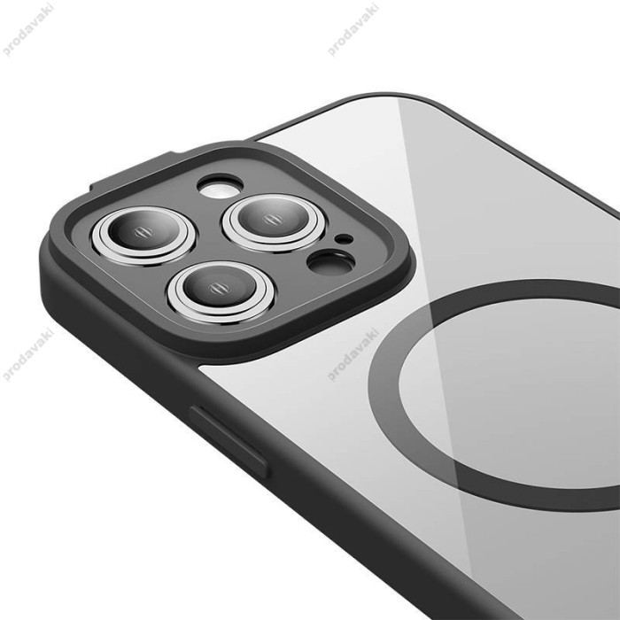 Чохол Baseus Frame Series Magnetic Case+ Скло прозоре 0.22mm для Apple iPhone 14 Pro Max (ARJT030101) Black