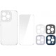 Чохол Baseus Illusion Series transparent Case+ Скло прозоре 0.22mm + Змінні рамки для Apple iPhone 14 Pro (ARHJ000102)
